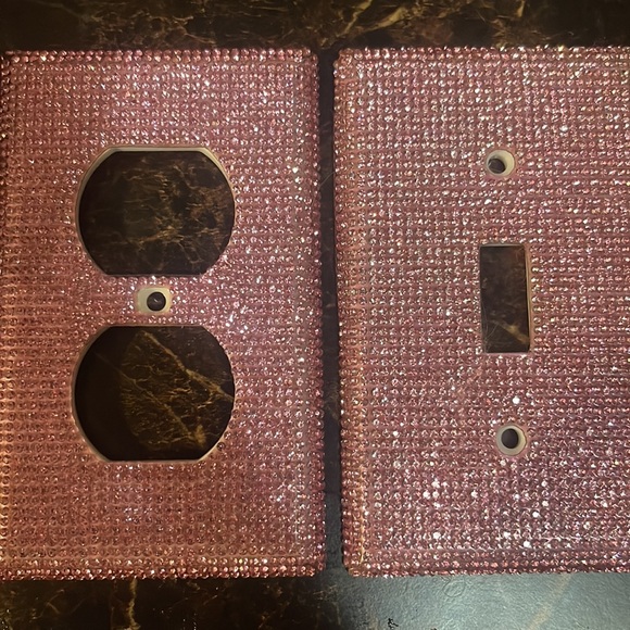 Pink Rhinestone Light Switch & Outlet Covers - Picture 1 of 2